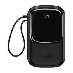 Baseus Qpow powerbank with Lightning cable, USB-C, USB, 20000mAh, 20W (black)