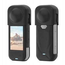 Puluz PU757B | Silicone Case + Lens Cap | Protective Cover for Insta360 X5 | Black
