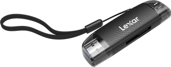 Card reader with dual USB-A/C slot (LRW310X) Supports microSD and SD cards (USB 3.1)