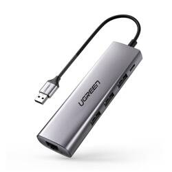 UGREEN CM266 - adapter with USB-A |RJ45 | hub micro-USB