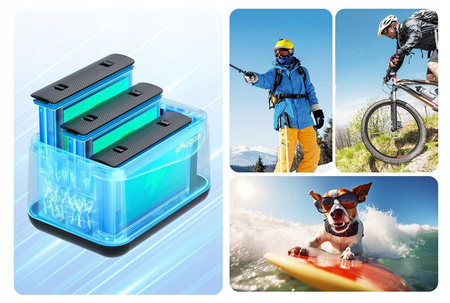 Puluz PF12 | Insta360 X5 Charge Case | 3-channel battery charger for the Insta360 X5 camera