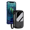 Baseus Qpow powerbank with Lightning cable, USB-C, USB, 20000mAh, 20W (black)
