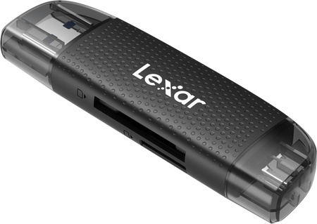 Card reader with dual USB-A/C slot (LRW310X) Supports microSD and SD cards (USB 3.1)