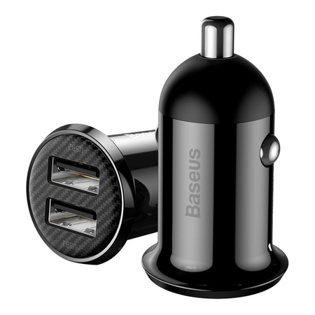 Baseus Grain Pro 2x USB 4.8A car charger (black)