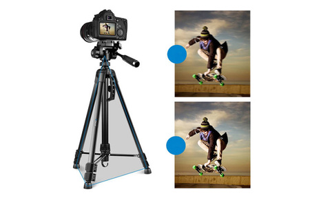 Tripod / Tripod with 3D 360° head + Puluz PU3096B phone holder