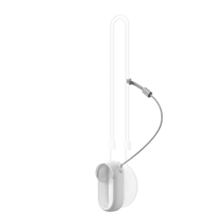 Housing with a security cable for the Insta360 GO 3/GO 3S CINSBATK magnetic pendant (white)