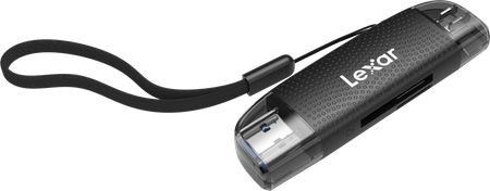 Card reader with dual USB-A/C slot (LRW310X) Supports microSD and SD cards (USB 3.1)