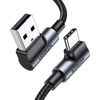 Ugreen US176 | 3a | 2m | black | USB-C-USB | Cable angular