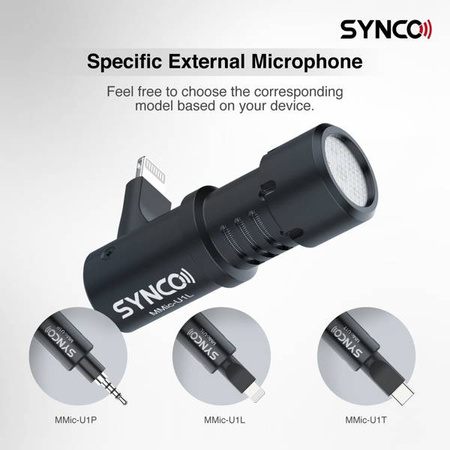 Synco U1P Mikrofon Kardioidalny Do Smartfonów - Tabletów TRRS 3.5MM