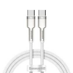 Kabel USB-C do USB-C Baseus Cafule, 100W, 1m (biały)