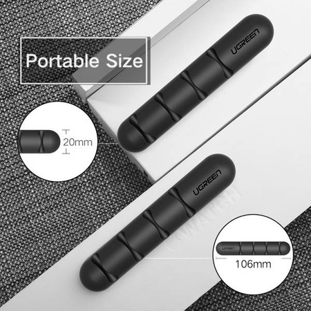 Organizer UGREEN cable holder 4 slots (2 pieces)