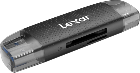 Card reader with dual USB-A/C slot (LRW310X) Supports microSD and SD cards (USB 3.1)