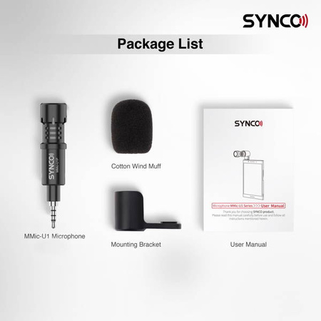 Synco U1P Mikrofon Kardioidalny Do Smartfonów - Tabletów TRRS 3.5MM