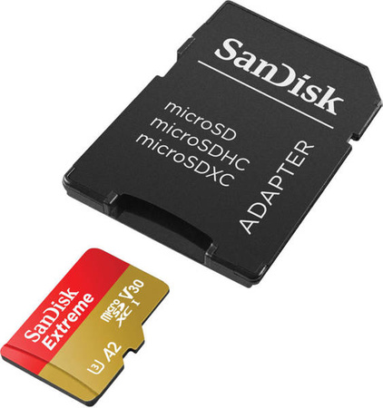 SANDISK EXTREME microSDXC CARD 512 GB 190/130 MB/s A2 C10 V30 UHS-I U3