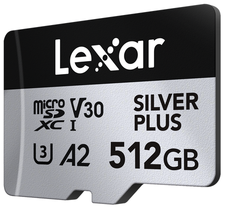 microSDXC Silver Plus 1066x UHS-I/U3/A2/4K R205/W150 (V30) 512GB