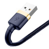 Baseus Cafule 1.5A 2m USB Lightning Cable (gold and navy blue)
