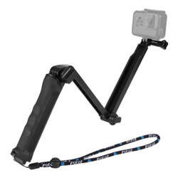 Puluz foldable Selfie Stick/Tripod for sports cameras PU202 black