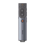 Baseus Orange Dot multifunctional remote control for presentations, with red laser pointer, rechargeable (gray)
