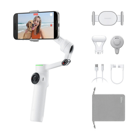 Insta360 Flow 2 Pro Creator Bundle White | Made for iPhone |zestaw kreatywny biały