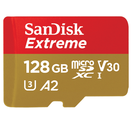 Karta SanDisk Extreme microSDXC 128 GB 190/90 MB/s A2 C10 V30 UHS-I U3 ActionCam