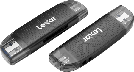Card reader with dual USB-A/C slot (LRW310X) Supports microSD and SD cards (USB 3.1)