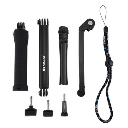 Puluz foldable Selfie Stick/Tripod for sports cameras PU202 black