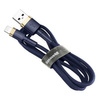 Baseus Cafule 1.5A 2m USB Lightning Cable (gold and navy blue)