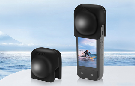 PULUZ silicone lens cover for Insta360 X4, X5 (black)