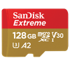 SANDISK EXTREME microSDXC CARD 128 GB 190/90 MB/s A2 C10 V30 UHS-I U3 ActionCam