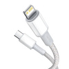Baseus High Density Braided USB-C to Lightning cable, 20W, 5A, PD, 1m (white)