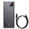 Powerbank Baseus Adaman Metal 20000mAh, PD, QC 3.0, 65W, 2xUSB + USB-C + micro USB, (black)