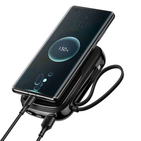 Baseus Qpow powerbank with Lightning cable, USB-C, USB, 20000mAh, 20W (black)