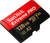 SANDISK EXTREME PRO microSDXC CARD 128GB 200/90 MB/s A2 C10 V30 UHS-I U3