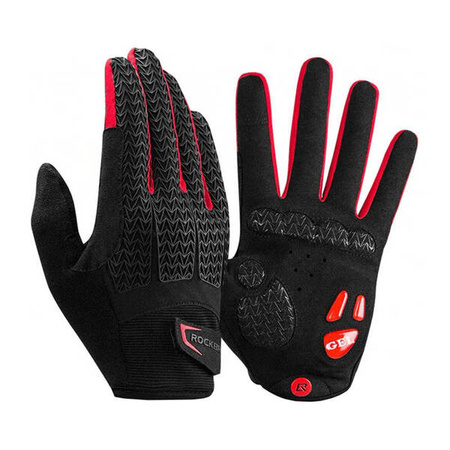 Rockbros S169-1BR-L | Rękawiczki rowerowe rozmiar: L | Czarno-czerwone
