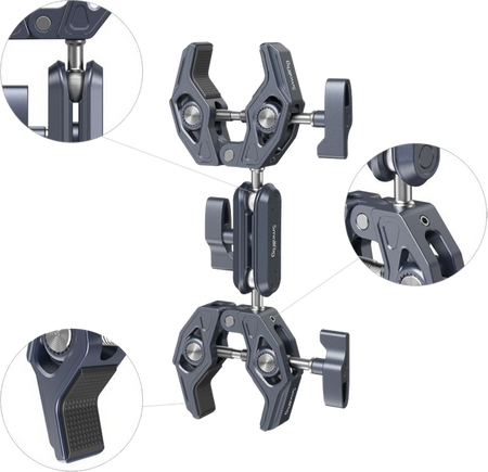SmallRig 4103 Super Clamp with Dual Tong-Shaped Handles
