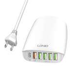 LDNIO A6573C EU | 5xUSB mains charger, USB-C 65W + power cable
