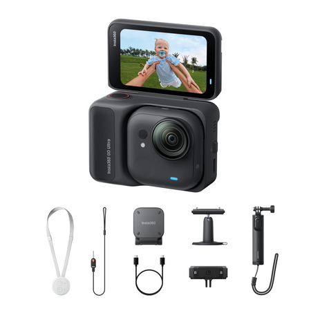 Insta360 GO Ultra Creator Bundle | Zestaw z kamerą sportową | 4K | 53g | Midnight Black