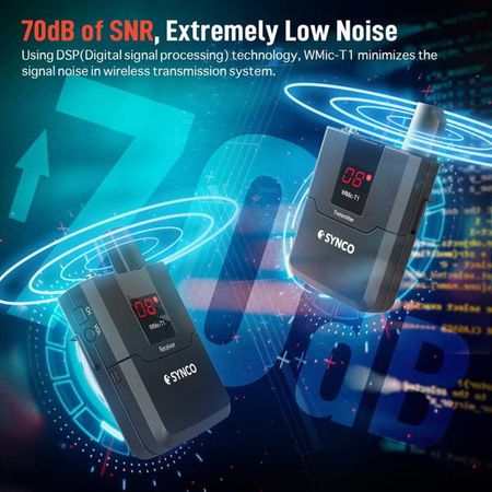 Synco T1 Bezprzewodowy System Mikrofonowy UHF - 1 Odbiornik
