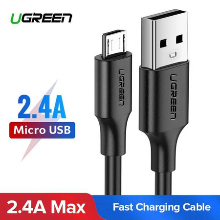 Kabel USB do Micro USB UGREEN QC 3.0 2.4A 0.5m (czarny)