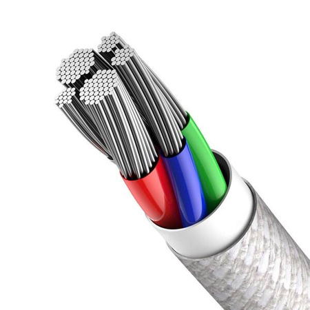 Baseus High Density Braided USB-C to Lightning cable, 20W, 5A, PD, 1m (white)