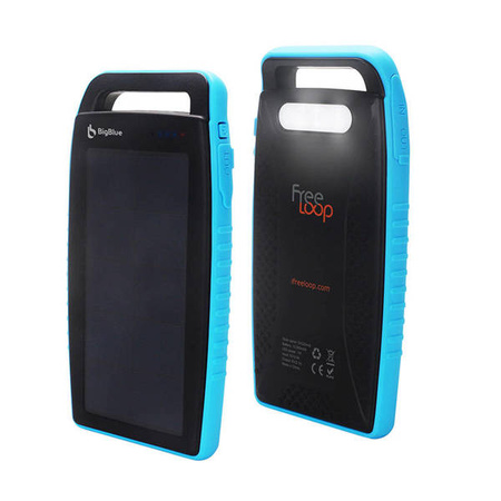 Waterproof portable solar charger with power bank BigBlue SL-CP001A 10000mAh