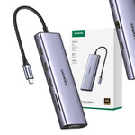 Adapter 10in1 UGREEN Revodok CM498 Hub USB to 3x USB-A 3.0, HDMI, VGA, RJ45, SD/TF, AUX3.5mm, PD Converter