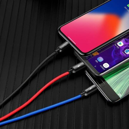 Baseus 3in1 cable | 0.3m | MicroUSB | USB-C | Lightning | 3.5A | Black