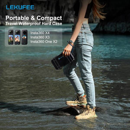 LEKUFEE Waterproof Hard Case for Insta360 X4, X3 ONE X2 and Accessories