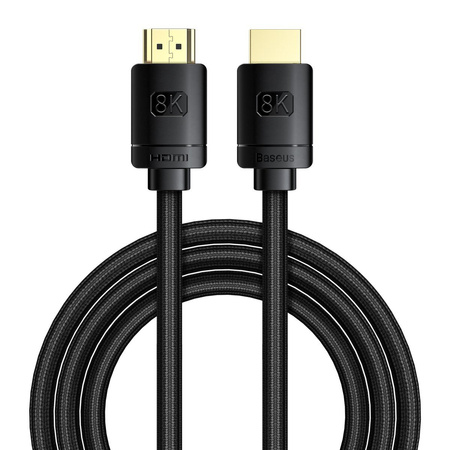 Baseus High Definition Series | HDMI 2.1 cable | 8K | 60Hz | 3D | HDR | 48GBPS | 2m Black