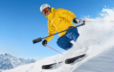 Insta360 Ski Pole Mount | innovative attachment for a ski pole and a motorcycle