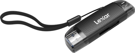 Card reader with dual USB-A/C slot (LRW310X) Supports microSD and SD cards (USB 3.1)