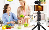 Puluz Live recording kit tripod + LED lamp + microphone + phone clip PKT3132B