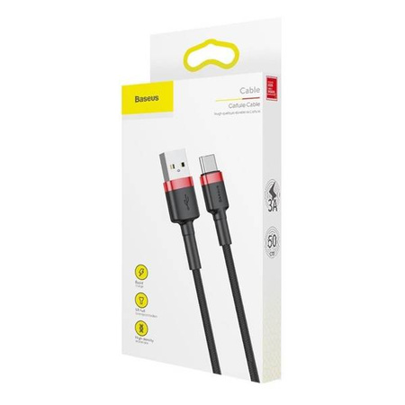 Baseus Cafule 3A 1m USB to USB-C cable (red-black)