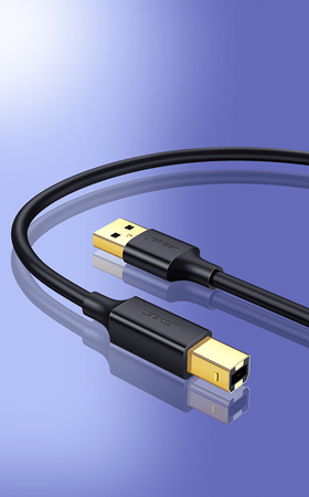 Ugreen US135 | USB 2.0 A-B cable for printer | gold -plated | 5m | black